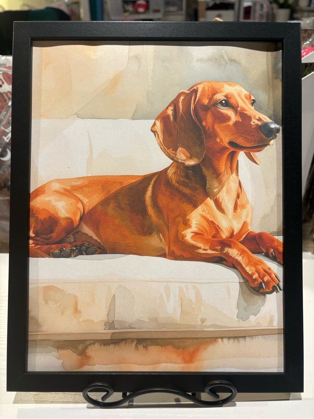 Framed Dachshund 8x10 Wall Art Print